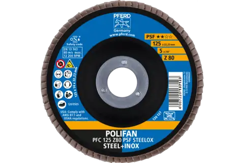 PFERD FLAP DISC 125MM 120G ZIRC 67769125 - QWS - Welding Supply Solutions
