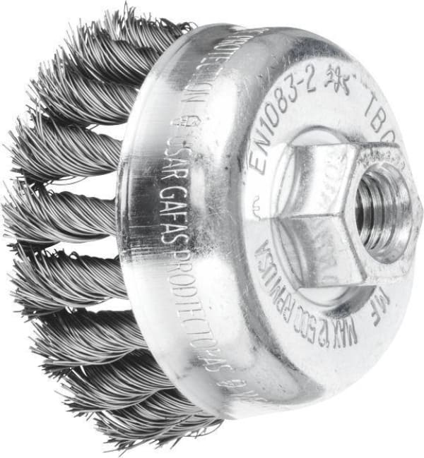 PFERD BRUSH CUP 65MM TWIST KNOT M14 STEEL TBG 65 - QWS - Welding Supply Solutions