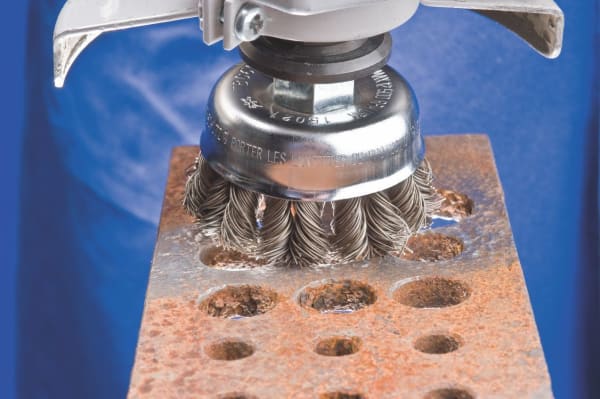 PFERD BRUSH CUP 65MM TWIST KNOT M14 STEEL TBG 65 - QWS - Welding Supply Solutions