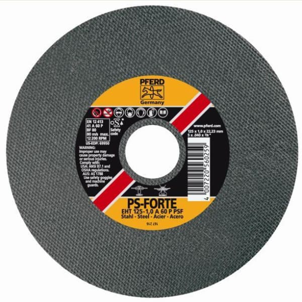 PFERD CUTTING DISC 125X1.0X16 FOR STEEL - QWS - Welding Supply Solutions