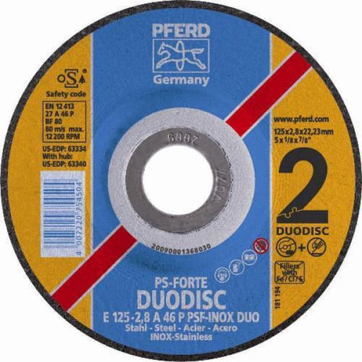 PFERD DUO DISC 2IN1 CUT & GRIND 125X2.8MM - QWS - Welding Supply Solutions