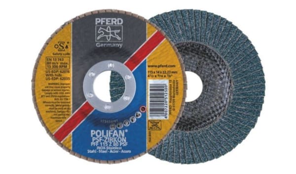 PFERD FLAP DISC 100MM 80G ZIRC - QWS - Welding Supply Solutions