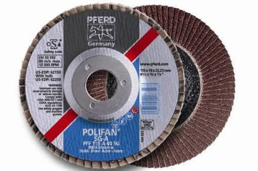 PFERD FLAP DISC 125MM 120 GRIT ALOX PREM - QWS - Welding Supply Solutions