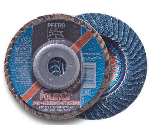 PFERD FLAP DISC 125MM 36GRIT ZIRC STRONG STEEL - QWS - Welding Supply Solutions