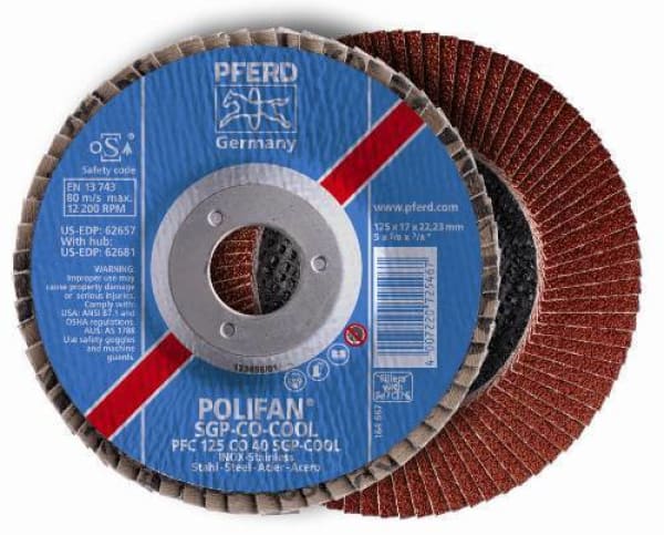 PFERD FLAP DISC 180MM 40G SGP-COOL - QWS - Welding Supply Solutions