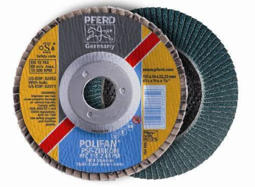 PFERD FLAP DISC 180MM 60G ZIRC 67770186 - QWS - Welding Supply Solutions