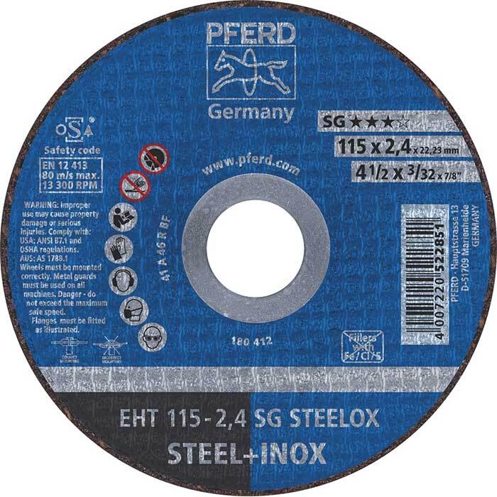 PFERD CUTTING DISC 115X2.4X22 INOX