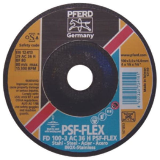 PFERD FLEXIBLE AC DISC 100MM AC36 - QWS - Welding Supply Solutions