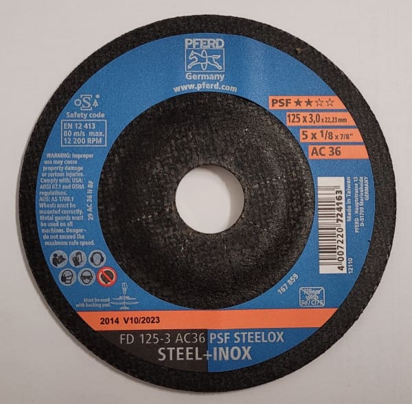 PFERD FLEXIBLE AC DISC 125MM AC36 - QWS - Welding Supply Solutions