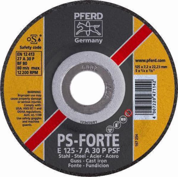 PFERD GRINDING DISC 115X7.2X22 GP - QWS - Welding Supply Solutions