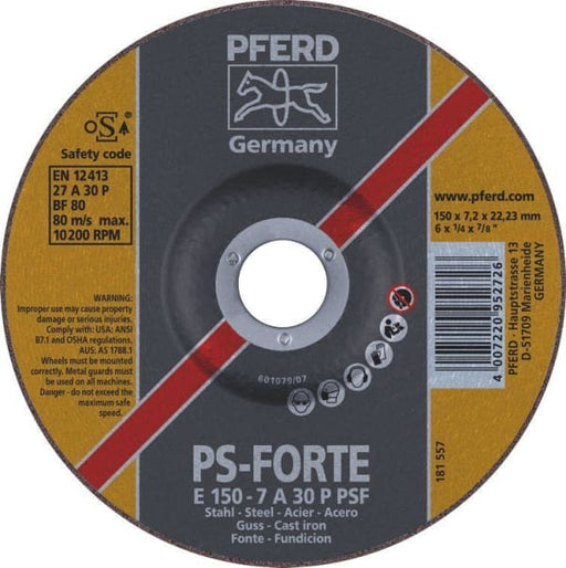 PFERD GRINDING DISC 150X7.2X22 GP - QWS - Welding Supply Solutions