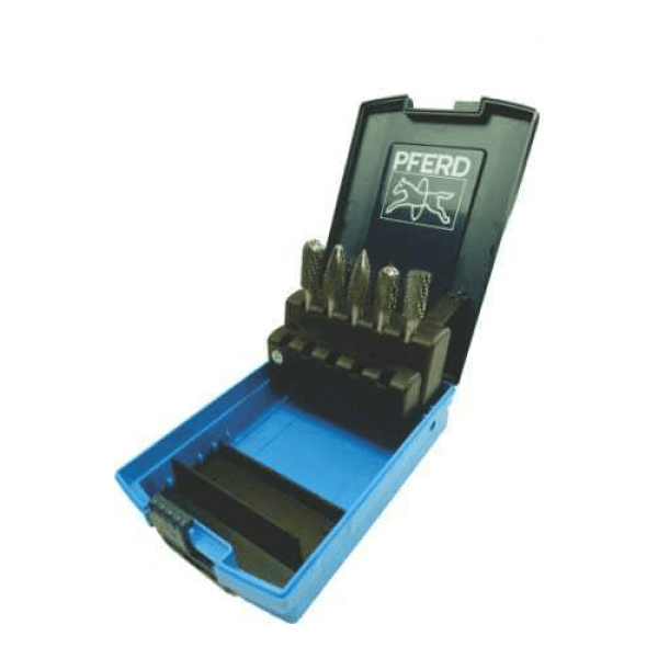 PFERD TUNGSTEN CARBIDE BURR TOUGH 5 PCE SET 1/4 SHANK - QWS - Welding Supply Solutions