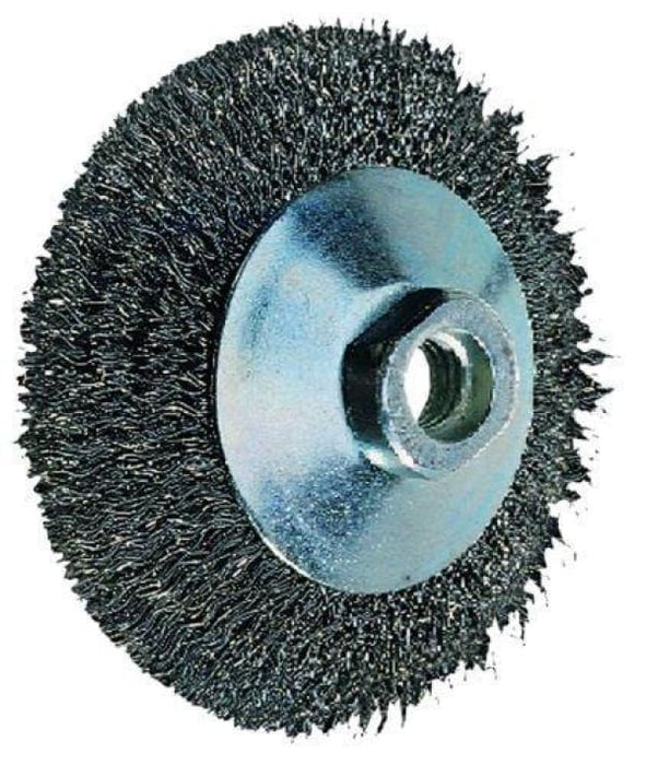 PFERD WIRE BRUSH CRIMPED 100MM M14 STEEL BEVEL - QWS - Welding Supply Solutions
