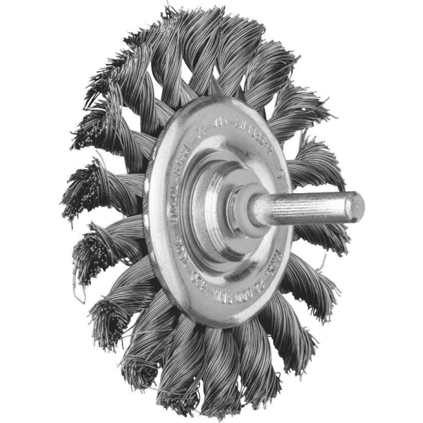 PFERD WIRE BRUSH TWIST KNOT 70MM X 6MM SHAFT MOUNTED WHEEL - QWS - Welding Supply Solutions
