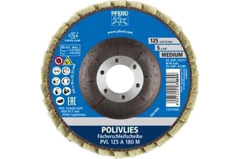 PFERD FLAP DISC SURFACE CONDITIONING MAROON MED 125MM - QWS - Welding Supply Solutions