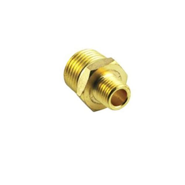 REDUCING NIPPLE BRASS 3/8 - 1/8 MALE - QWS - Welding Supply Solutions