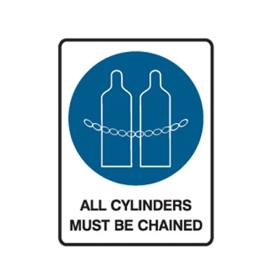 SIGN CYLINDERS CHAINED 225X300MM - METAL - QWS - Welding Supply Solutions
