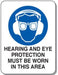 SIGN HEARING & EYE PROTECTION 225X300MM - QWS - Welding Supply Solutions