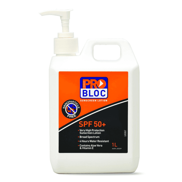 SUNSCREEN PRO-BLOC SPF 50+ 1LTR PUMP PACK - QWS - Welding Supply Solutions