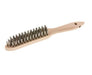 HAND-HELD WIRE BRUSH - STAINLESS STEEL 4 ROW - QWS - Welding Supply Solutions