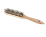 HAND-HELD WIRE BRUSH - STAINLESS STEEL 4 ROW - QWS - Welding Supply Solutions