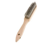 HAND-HELD WIRE BRUSH - STAINLESS STEEL 4 ROW - QWS - Welding Supply Solutions