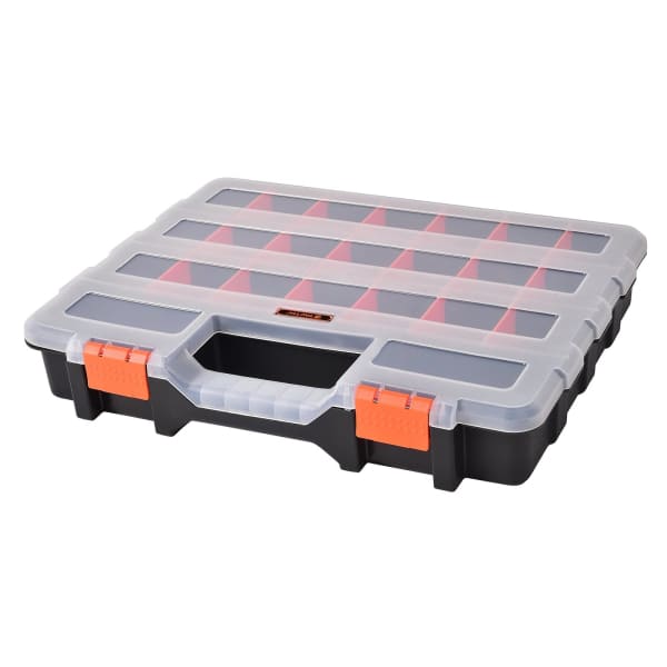TACTIX 21 COMPARTMENT ORGANISER STORAGE BOX 380MM X 310MM - QWS - Welding Supply Solutions