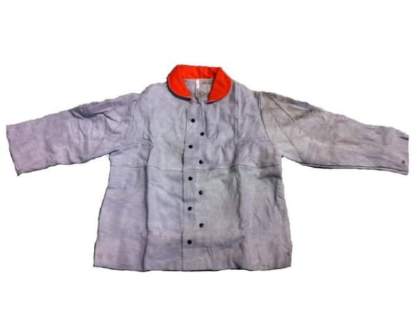 WELDING LEATHER JACKET CHROME - LARGE - QWS - Welding Supply Solutions