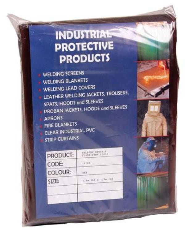 WELDING SCREEN 1800MM X 2000MM  RED - QWS - Welding Supply Solutions