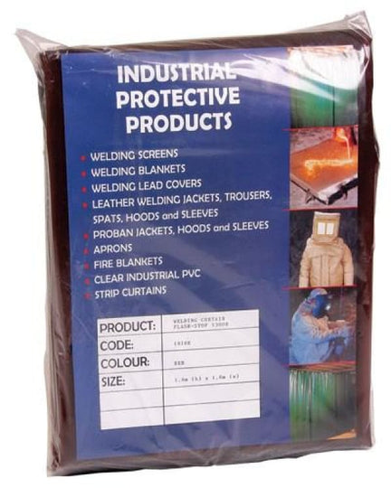 WELDING SCREEN 1800MM X 2000MM  RED - QWS - Welding Supply Solutions