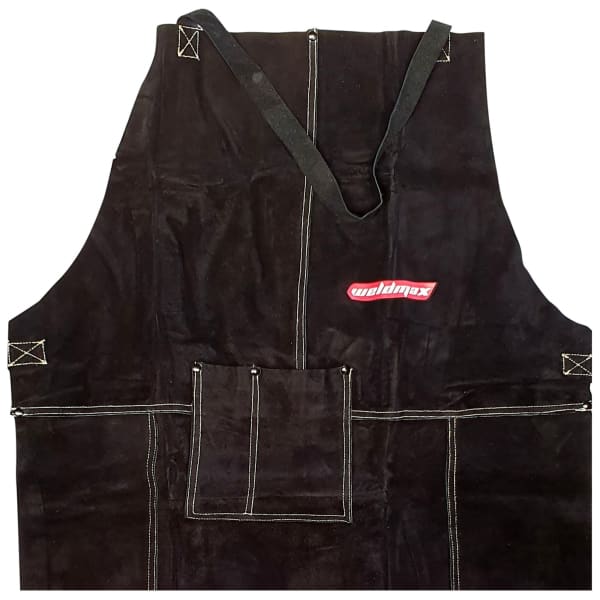 WELDMAX LEATHER APRON BIB LEATHER STRAPS 1066MMX609MM - QWS - Welding Supply Solutions