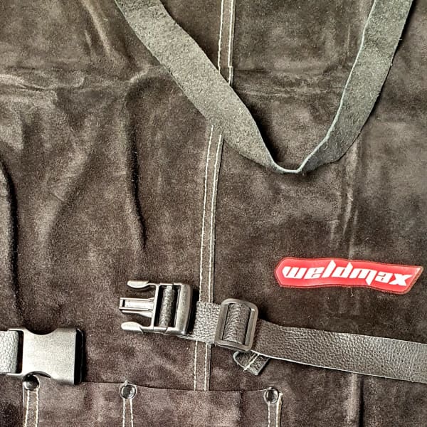 WELDMAX LEATHER APRON BIB LEATHER STRAPS 1066MMX609MM - QWS - Welding Supply Solutions