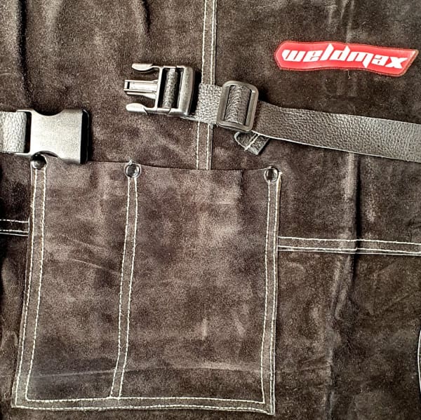WELDMAX LEATHER APRON BIB LEATHER STRAPS 1066MMX609MM - QWS - Welding Supply Solutions