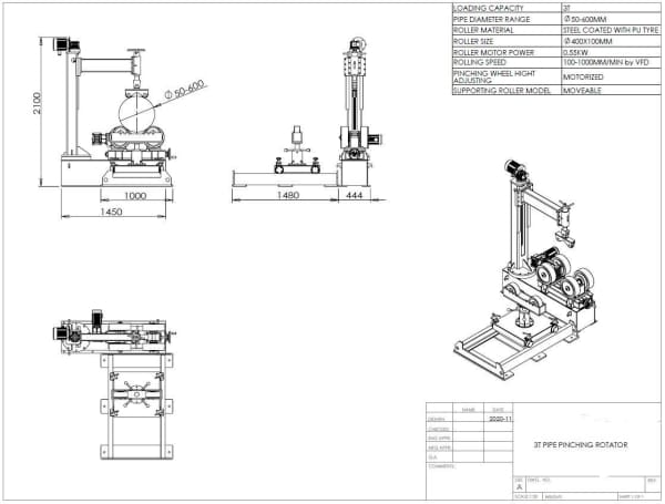 WELDMAX PIPE PINCH ROLLERS 3'000KG / 610MM PACKAGE - QWS - Welding Supply Solutions