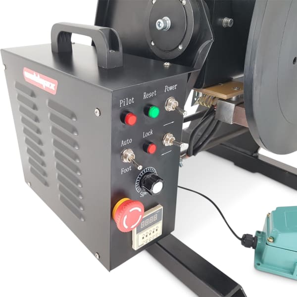 WELDMAX POSITIONER 100KG INC CONTROL BOX & FOOT PEDAL - QWS - Welding Supply Solutions