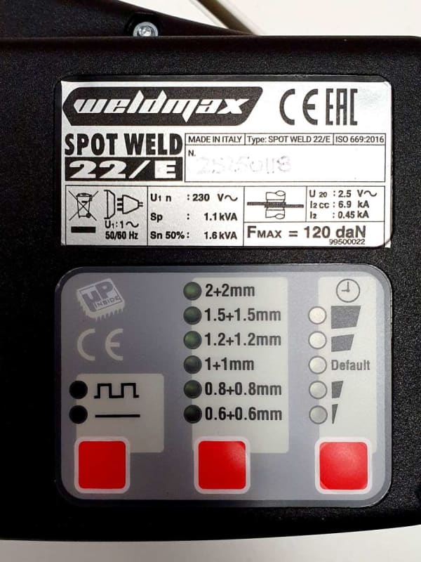 WELDMAX SPOT WELDER HAND HELD 22E 240V PORTABLE - QWS - Welding Supply Solutions