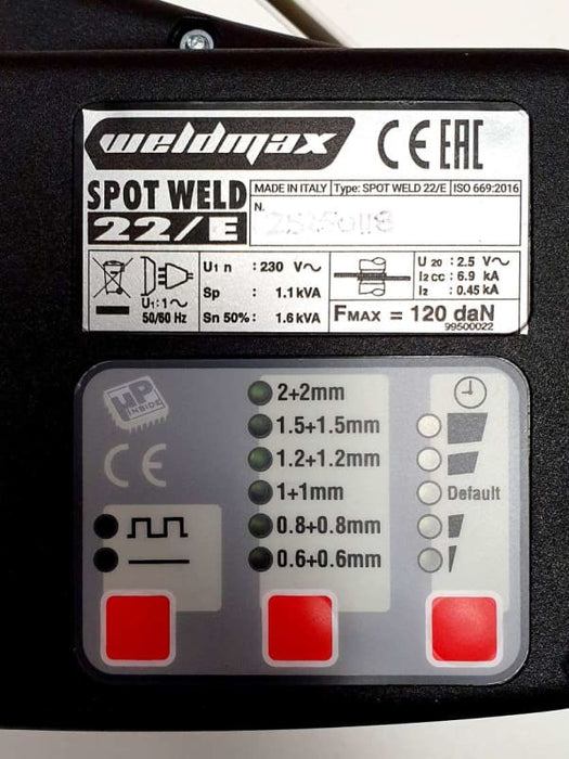 WELDMAX SPOT WELDER HAND HELD 22E 240V PORTABLE - QWS - Welding Supply Solutions