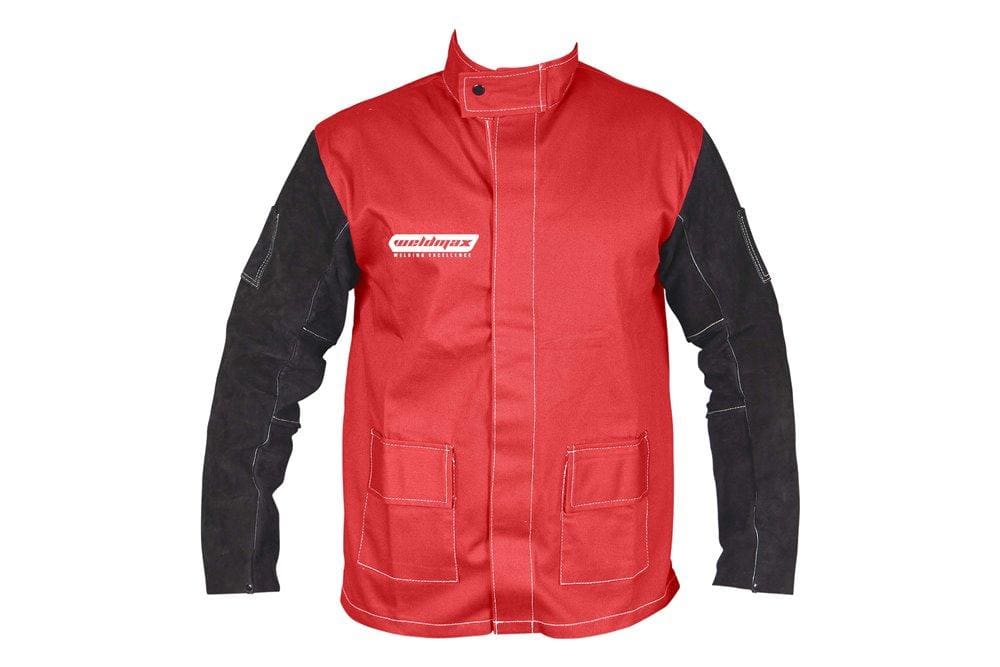 WELDMAX WELDING JACKET XL WITH LEATHER SLEEVE - QWS - Welding Supply Solutions