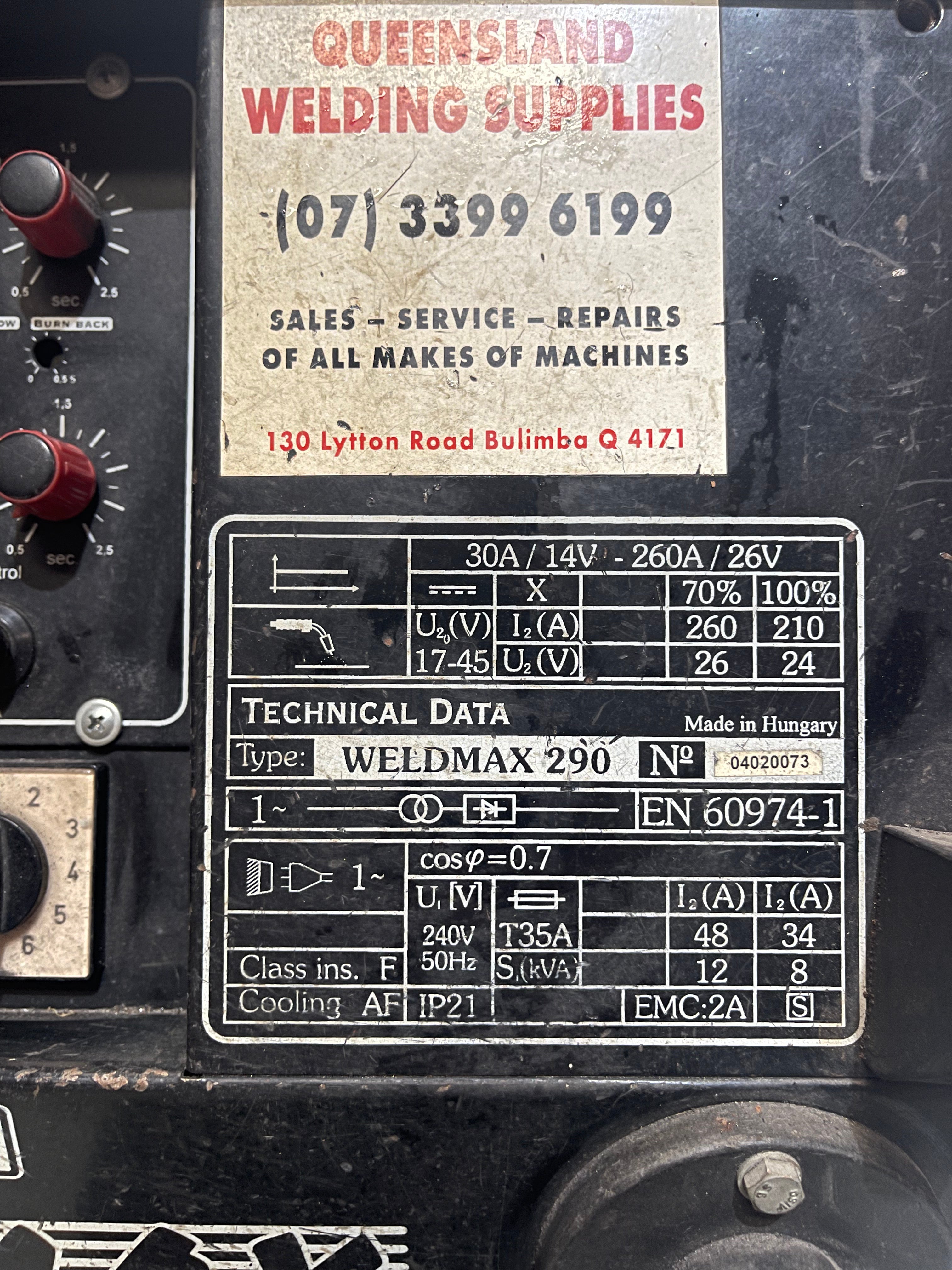 USED WELDMAX 290 COMPACT MIG WELDER - QWS - Welding Supply Solutions